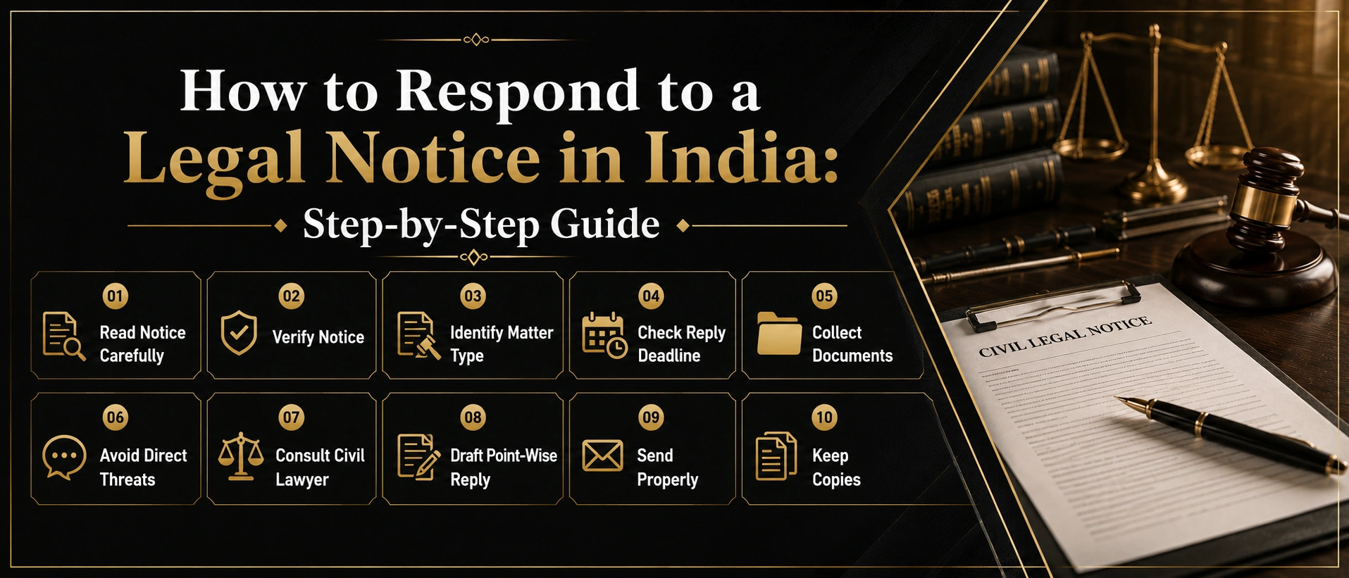 Step-by-Step Process to Respond to a Legal Notice in India